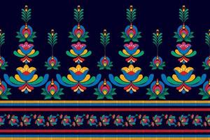 ikat étnica sem costura padrão design de decoração para casa. tecido asteca tapete boho mandalas têxtil decorar papel de parede. motivo nativo tribal bordado tradicional vector fundo ilustrado