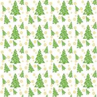 padrão sem emenda de fundo de papel de parede de árvore de Natal. tecido de papel embrulho sem costura natal. vetor