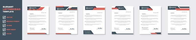 conjunto de modelo de papel timbrado moderno para design de papelaria todas as empresas corporativas de negócios. formato vetorial editável a4. para download. vetor