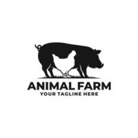 vetor de logotipo de animais de fazenda