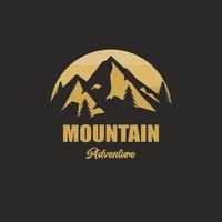 ilustração vetorial de design de logotipo de aventura de montanha vetor