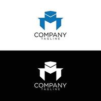 m design de logotipo criativo e modelos vetoriais premium vetor