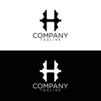 h design de logotipo elegante e modelos vetoriais premium vetor