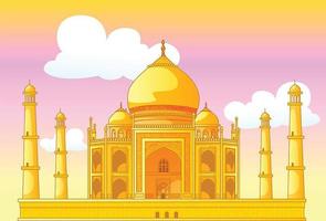 Taj Mahal na Índia vetor