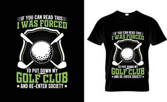 design de t-shirt de golfe, slogan de t-shirt de golfe e design de vestuário, tipografia de golfe, vetor de golfe, ilustração de golfe