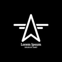 logotipo da estrela. logotipo luxuoso e elegante. design de logotipo em estilo moderno e minimalista vetor