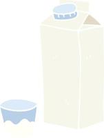 ilustração de cor lisa da caixa de leite vetor