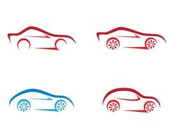 conjunto de logotipo de contorno de carro