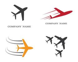 conjunto de ícones de logotipo de avião vetor