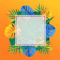 quadro floral tropical para promoção ou venda vetor