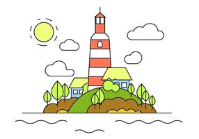 Ilustração do vetor do farol do farol