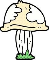cogumelo selvagem doodle dos desenhos animados vetor