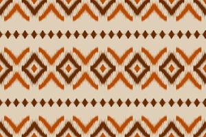 arte étnica ikat de tecido. padrão sem emenda em tribal. impressão de ornamento geométrico asteca. vetor
