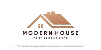 modelo de design de logotipo de casa para ícone de negócios com conceito moderno criativo vetor