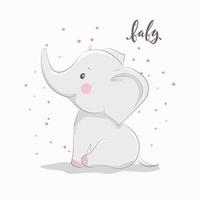 Elefante Bonito Em Roupas Azuis. Cartoon Kawaii Animal Personagem.  Ilustração Vetorial Para Crianças E Bebês Moda. Royalty Free SVG, Cliparts,  Vetores, e Ilustrações Stock. Image 86190891