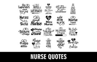 conjunto de citações de enfermeira vetor