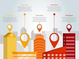 infográfico de cidade de design plano vetor