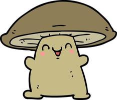 personagem de cogumelo de desenho animado vetor