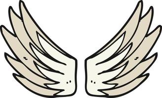 símbolo de asas de desenho animado vetor