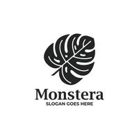 vetor de design de logotipo monstera. logotipo da folha monstera