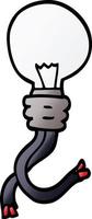 lâmpada elétrica de desenho animado vetor