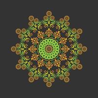 mandala de flores. elementos decorativos vintage. padrão oriental, ilustração vetorial. islão, árabe, indiano, turco, paquistão, chinês, motivos otomanos e cor de cristais vetor