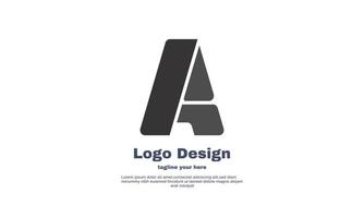 logotipo de negócios exclusivo da empresa um design plano de cor preta isolado em vetor