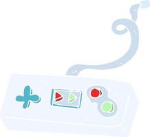 ilustração de cor plana de um controlador de jogo de desenho animado vetor