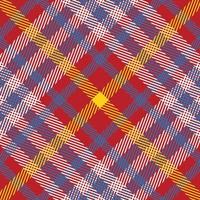 padrão sem emenda xadrez vermelho, branco, amarelo e azul vetor