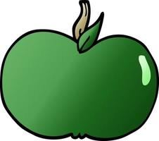 desenho animado doodle maçã suculenta vetor