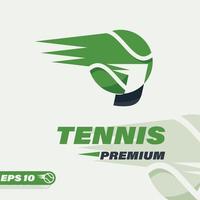 logotipo de alfabeto j de bola de tênis vetor