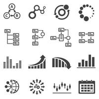 ícones de infográfico de negócios vetor