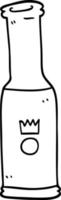 desenho de linha desenho animado garrafa de pop vetor