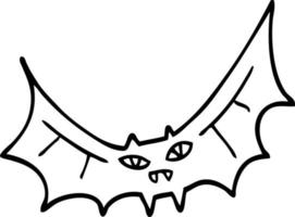 morcego de desenho de linha vetor