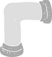 ilustração de cor plana de um tubo de desenho animado vetor