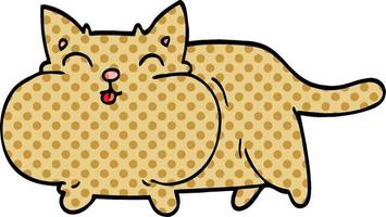 desenho animado doodle gato feliz vetor