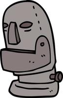 cabeça de robô de desenho animado vetor