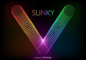 Vector de brinquedo Slinky colorido grátis