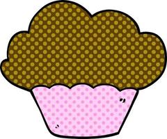 cupcake de desenho animado vetor