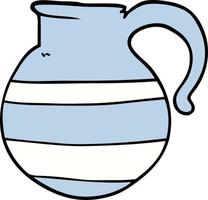 doodle dos desenhos animados de um jarro vetor