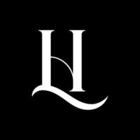 modelo de vetor livre de vetor de logotipo de letra inicial lh