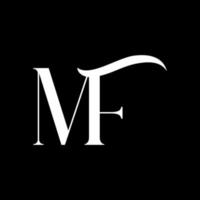 modelo de vetor livre de vetor de logotipo de letra inicial mf