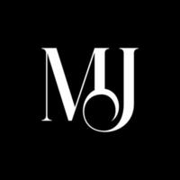 modelo de vetor livre de vetor de logotipo de letra inicial mj