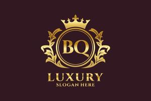 modelo de logotipo de luxo real carta bq inicial em arte vetorial para projetos de marca de luxo e outras ilustrações vetoriais. vetor