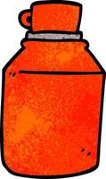 garrafa de bebidas quentes de desenho animado vetor