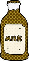 desenho animado doodle leite com chocolate vetor