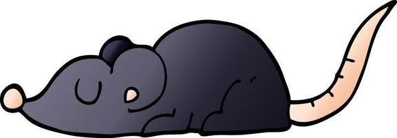 desenho animado rato preto vetor