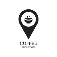 modelo de logotipo de xícara de café vetor