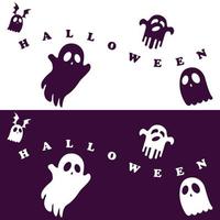 logotipo de halloween com modelo de slogan vetor