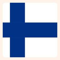 botão de bandeira quadrada finn, sinal de comunicação de mídia social, ícone de negócios. vetor